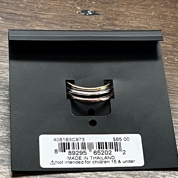 NEW‼️ COACH Signature interlock Pave Stackable 3 Ring Set - Picture 6 of 16